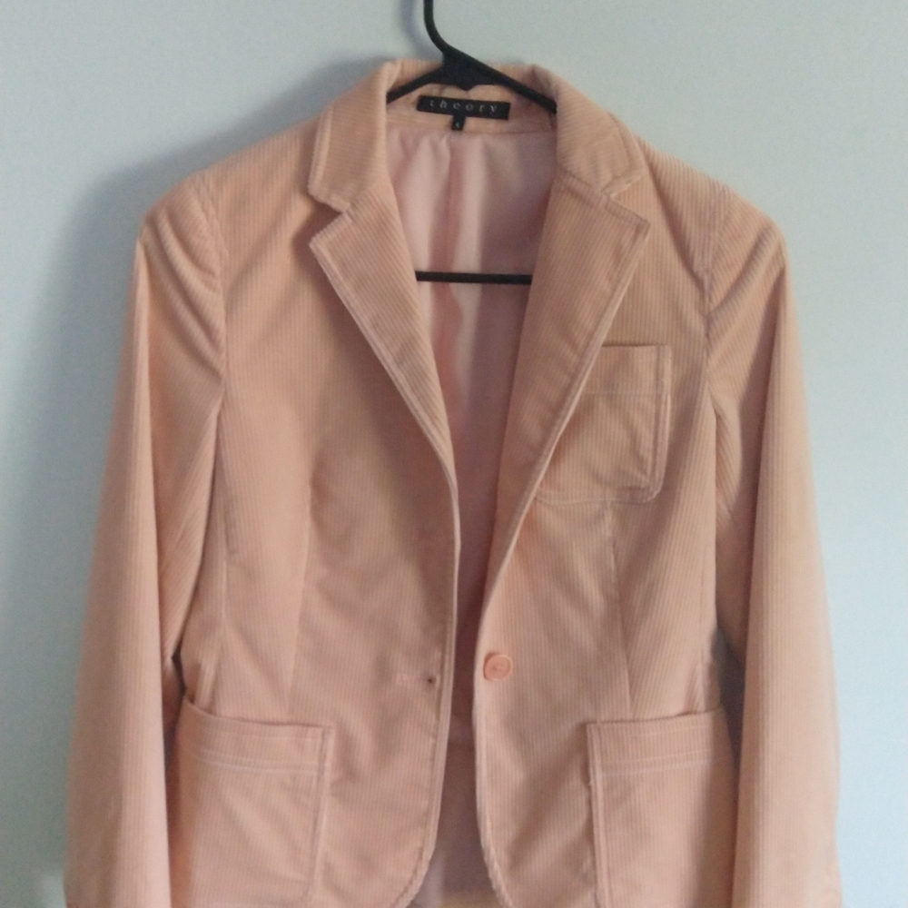 New 💼 Peach Corduroy Theory Blazer Size 4